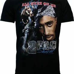 POPMERCH 2PAC Tupac Shakur All Eyez On Me T-Shirt Zwart - Officiële Merchandise