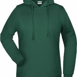James & Nicholson James And Nicholson Vrouwen/dames Basic Hoodie (Donkergroen)