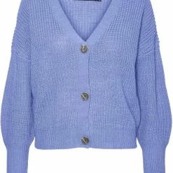 Vero Moda Vest Vmlea Ls V-neck Cuff Cardigan Noos 10273853 Jacaranda Dames Maat - M