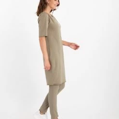 Bruine Legging Van Je M'appelle - Dames - Travelstof - Maat M - 6 Maten Beschikbaar -Dameskleding Verkoop 550x677 26