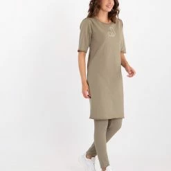 Bruine Legging Van Je M'appelle - Dames - Travelstof - Maat M - 6 Maten Beschikbaar -Dameskleding Verkoop 550x677 27