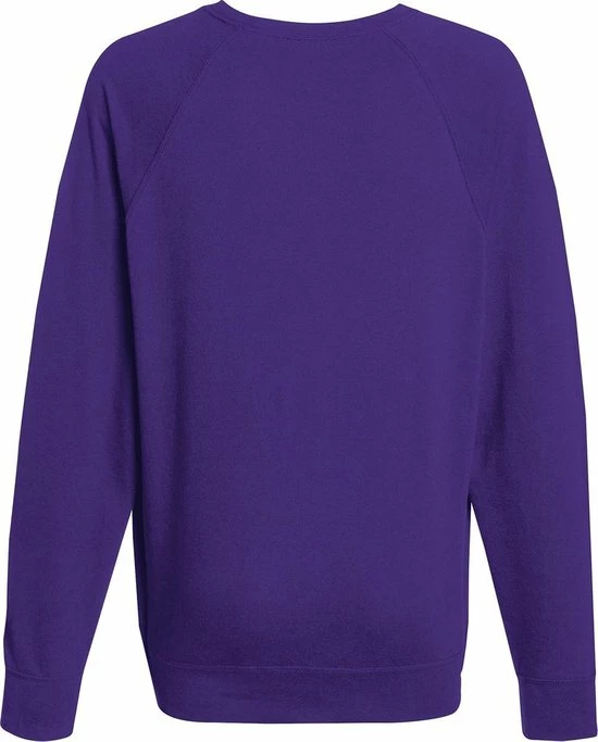 Fruit Of The Loom Sweater Raglan Sweat Ronde Hals Paars Maat M 3 Fruit Of The Loom Sweater Raglan Sweat Ronde Hals Paars Maat M - Afbeelding 3