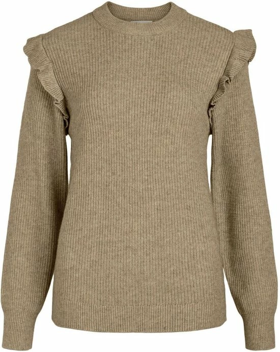 OBJECT OBJMALENA L/S RUFFLE PULLOVER NOOS Dames Trui - Maat L 10 OBJECT OBJMALENA L/S RUFFLE PULLOVER NOOS Dames Trui - Maat L - Afbeelding 10