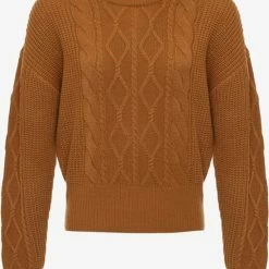 TwoDay Dames Kabeltrui - Cognac - Maat XL