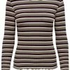 ONLY ONLEMMA LS O-NECK STRIPE TOP JRS NOOS Dames T-shirt - Maat L