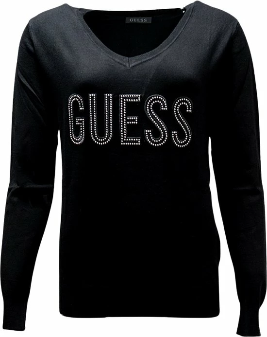 Guess Pascale VN LS Dames Sweater - Zwart - Maat M 1 Guess Pascale VN LS Dames Sweater - Zwart - Maat M