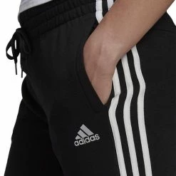 Adidas Essentials French Terry 3-Stripes Joggingbroek Zwart Dames - Maat XS -Dameskleding Verkoop 550x693 5