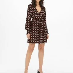 JDY JDYLOTUS L/S WRAP DRESS JRS Dames Jurk - Maat S