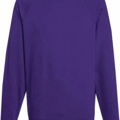 Fruit Of The Loom Sweater Raglan Sweat Ronde Hals Paars Maat M