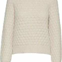Vero Moda Trui Vmwinnie Structure Ls O-neck Blous 10269224 Birch Dames Maat - M
