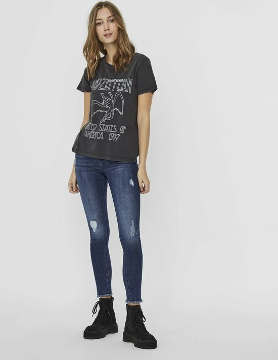 Noisy May NMNATE LED ZEPPELIN WASHED TSHIRT Dames T-Shirt - Maat XS 4 Noisy May NMNATE LED ZEPPELIN WASHED TSHIRT Dames T-Shirt - Maat XS - Afbeelding 4