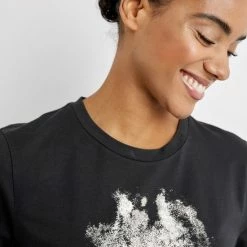 TAIFUN Dames T-shirt Met Print Op De Voorkant Black Gemustert-46 -Dameskleding Verkoop 550x715 1