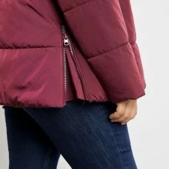 SAMOON Dames Licht Uitlopende Gewatteerde Jas Dark Cherry-54 -Dameskleding Verkoop 550x715 9