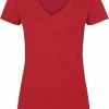 Fruit Of The Loom Basic V-hals T-shirt Katoen Rood Voor Dames - Dameskleding T-shirt Rood S (36)