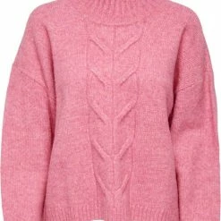 ONLY ONLMICA LS CABLE O-NECK PULLOVER KNT Dames Trui - Maat M