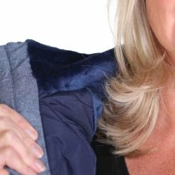 BJØRNSON VIRA Winterjas Dames - Winddicht - Waterafstotend - Fleece En Nylon Gevoerd - Capuchon - Outdoor Damesjas - Maat 36 - Denim Melange -Dameskleding Verkoop 550x732 65