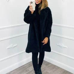 Dressqode Teddy Coat Zwart