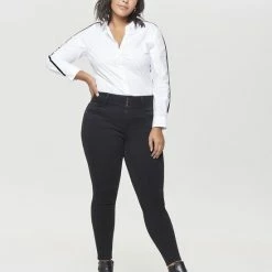 ONLY CARMAKOMA CARANNA HW SK ANK JEANS BLACK Dames Jeans - Maat W54 X L32 -Dameskleding Verkoop 550x733 182