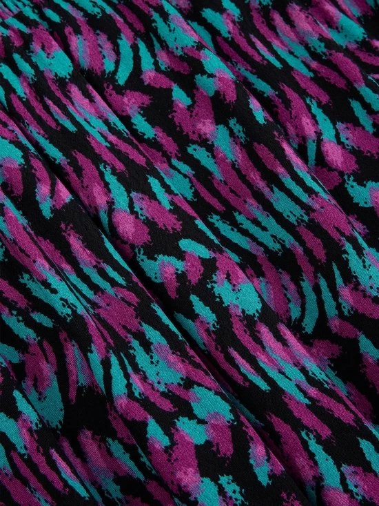YDENCE Dress Kindra - TurquoisePurple Print Turquoise 2 YDENCE Dress Kindra - TurquoisePurple Print Turquoise - Afbeelding 2