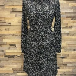 Sam Denim Travel Jurk Leopard Print 2119 "Color: Black-Army","Size: XL"