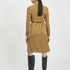 VILA VIDANIA BELT LS SHIRT DRESSSU Dames Jurk - Maat 42 -Dameskleding Verkoop 550x733 349