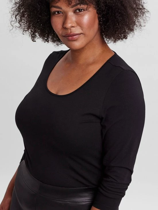 VERO MODA CURVE VMPAXI LS SOFT U-NECK - S NOOS CURVE Dames T-shirts - Maat M/48 4 VERO MODA CURVE VMPAXI LS SOFT U-NECK - S NOOS CURVE Dames T-shirts - Maat M/48 - Afbeelding 4