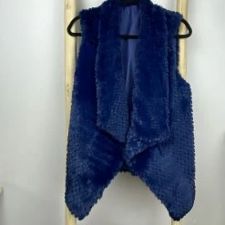 World Trade Fashion Gilet – Fake Fur Gilet - Donker Blauw Gilet – Vest – Fashion – Mode – One Size