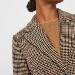 VERO MODA VMBLAST CHECK LONG WOOL JACKET GA Dames Jas - Maat XS -Dameskleding Verkoop 550x733 533