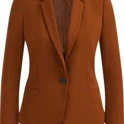 WE Fashion Dames Getailleerde Jersey Stretch Blazer