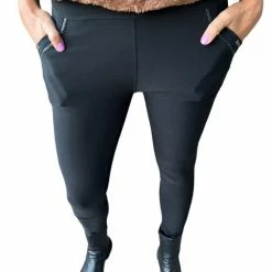 Merkloos Yu&me Legging/broek Zwart Maat M/L