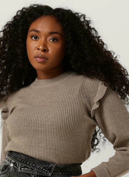 OBJECT OBJMALENA L/S RUFFLE PULLOVER NOOS Dames Trui - Maat L 9 OBJECT OBJMALENA L/S RUFFLE PULLOVER NOOS Dames Trui - Maat L - Afbeelding 9