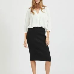 VILA VIRIL PENCIL HW KNIT SKIRT - NOOS Dames Rok - Maat XL -Dameskleding Verkoop 550x754