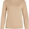 Vila T-shirt Vianta New Rollneck L/s Knit Glitter Top 14080990 Sesamelight Gold Dames Maat - M