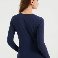 WE Fashion Dames Biologisch Katoen Shirt - Maat L -Dameskleding Verkoop 550x755 5