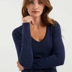 WE Fashion Dames Biologisch Katoen Shirt - Maat L -Dameskleding Verkoop 550x765 10