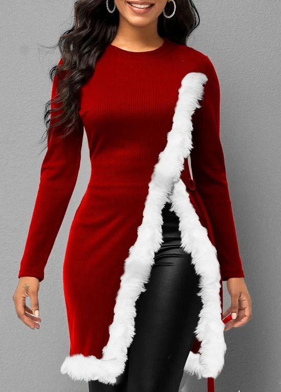 Merkloos Blouse T-Shirt Christmas Style Rood Maat S/M 1 Merkloos Blouse T-Shirt Christmas Style Rood Maat S/M