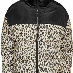 Only Jas Onlbecca Short Aop Puffer Cc Otw 15261204 Black/leo Dames Maat - M