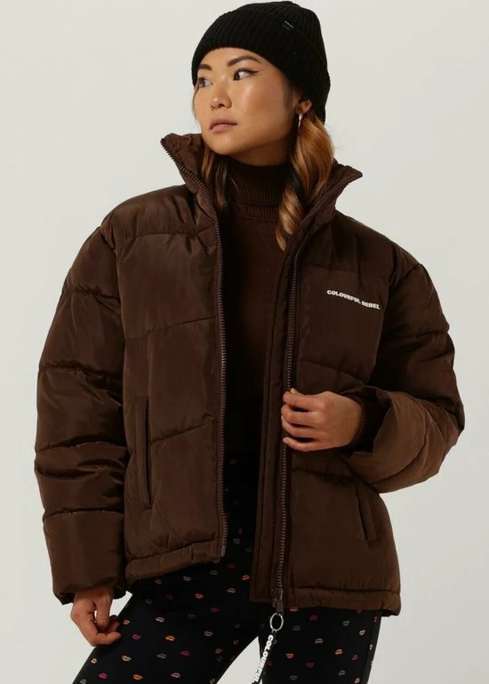 Colourful Rebel Fiona Jas Bruin Dames - Polyester - S 10 Colourful Rebel Fiona Jas Bruin Dames - Polyester - S - Afbeelding 10