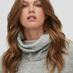 Vila Trui Vicilia Rollneck L/s Knit Top/su - 14074314 Light Grey Dames Maat - M -Dameskleding Verkoop 550x771 4