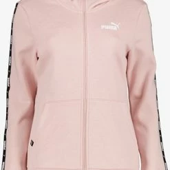 Puma Power Tape Dames Sweatvest - Roze - Maat L