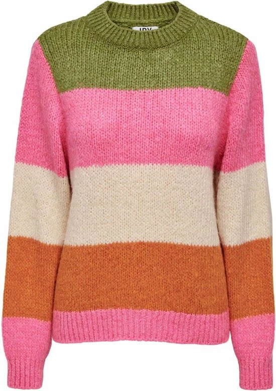 Jacqueline De Yong Trui Jdydinea Vivi L/s Stripe Pullover K 15275086 Autumn Maple/w. Green Mo Dames Maat - S 1 Jacqueline De Yong Trui Jdydinea Vivi L/s Stripe Pullover K 15275086 Autumn Maple/w. Green Mo Dames Maat - S