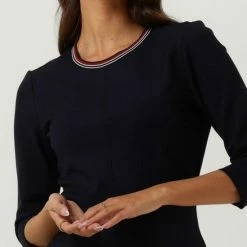 Tommy Hilfiger Fit + Flare Punto Midi Dress Jurken - Donkerblauw -Dameskleding Verkoop 550x785 29