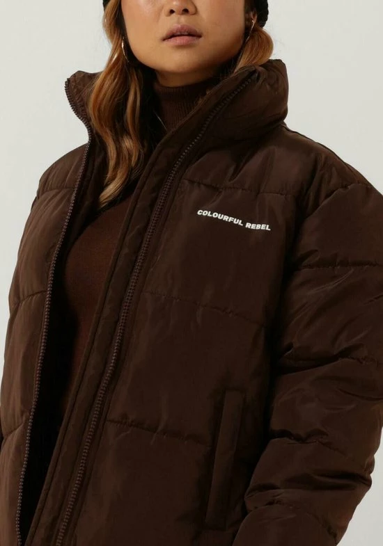 Colourful Rebel Fiona Jas Bruin Dames - Polyester - S 8 Colourful Rebel Fiona Jas Bruin Dames - Polyester - S - Afbeelding 8