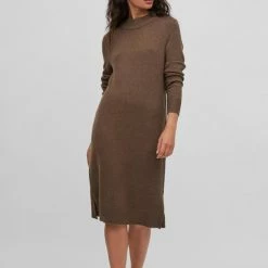 VILA VIRIL CREW NECK L/S MIDI DRESS - NOOS Dames Jurk - Maat M -Dameskleding Verkoop 550x787 12