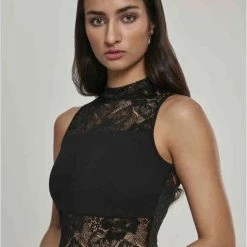 Urban Classics Bodysuit -L- Laces Zwart -Dameskleding Verkoop 550x791 4