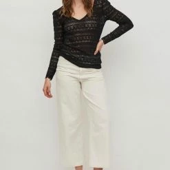 Vila VICHIKKA LACE V-NECK L/S TOP - NOOS -Dameskleding Verkoop 550x799
