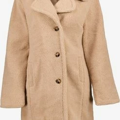 TwoDay Dames Teddy Winterjas - Beige - Maat 3XL
