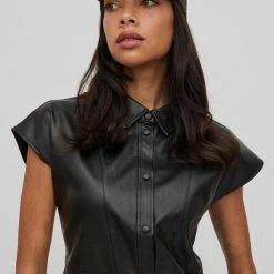 VILA VIODINE S/L COATED DRESS Dames Jurk - Maat 44 -Dameskleding Verkoop 550x802 9