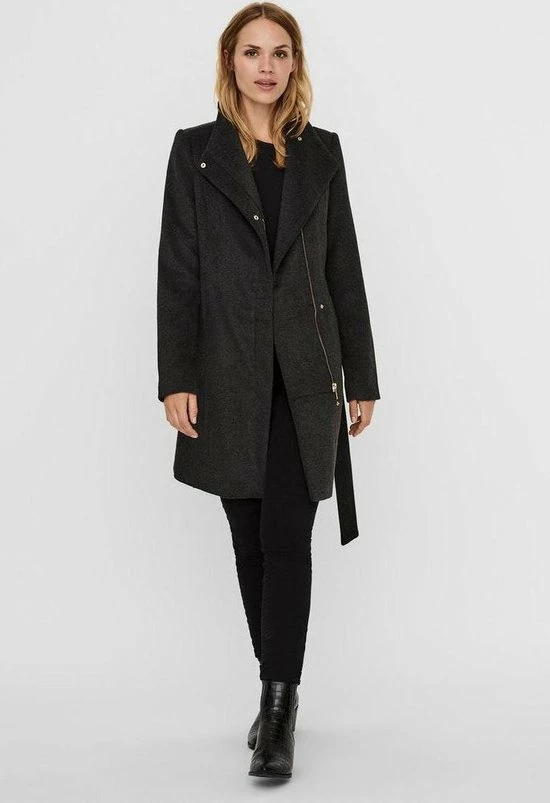 VERO MODA VMTWODOPE BELT 3/4 WOOL JACKET GA NOOS Dames Jas - Maat XL 4 VERO MODA VMTWODOPE BELT 3/4 WOOL JACKET GA NOOS Dames Jas - Maat XL - Afbeelding 4