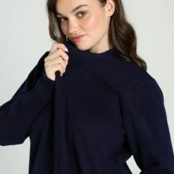 Cassis Lange, Effen Cardigan Met Sjaalkraag -Dameskleding Verkoop 550x807 3